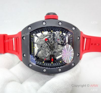 Richard Mille AAA Watches RM035 Americas Red Rubber Strap